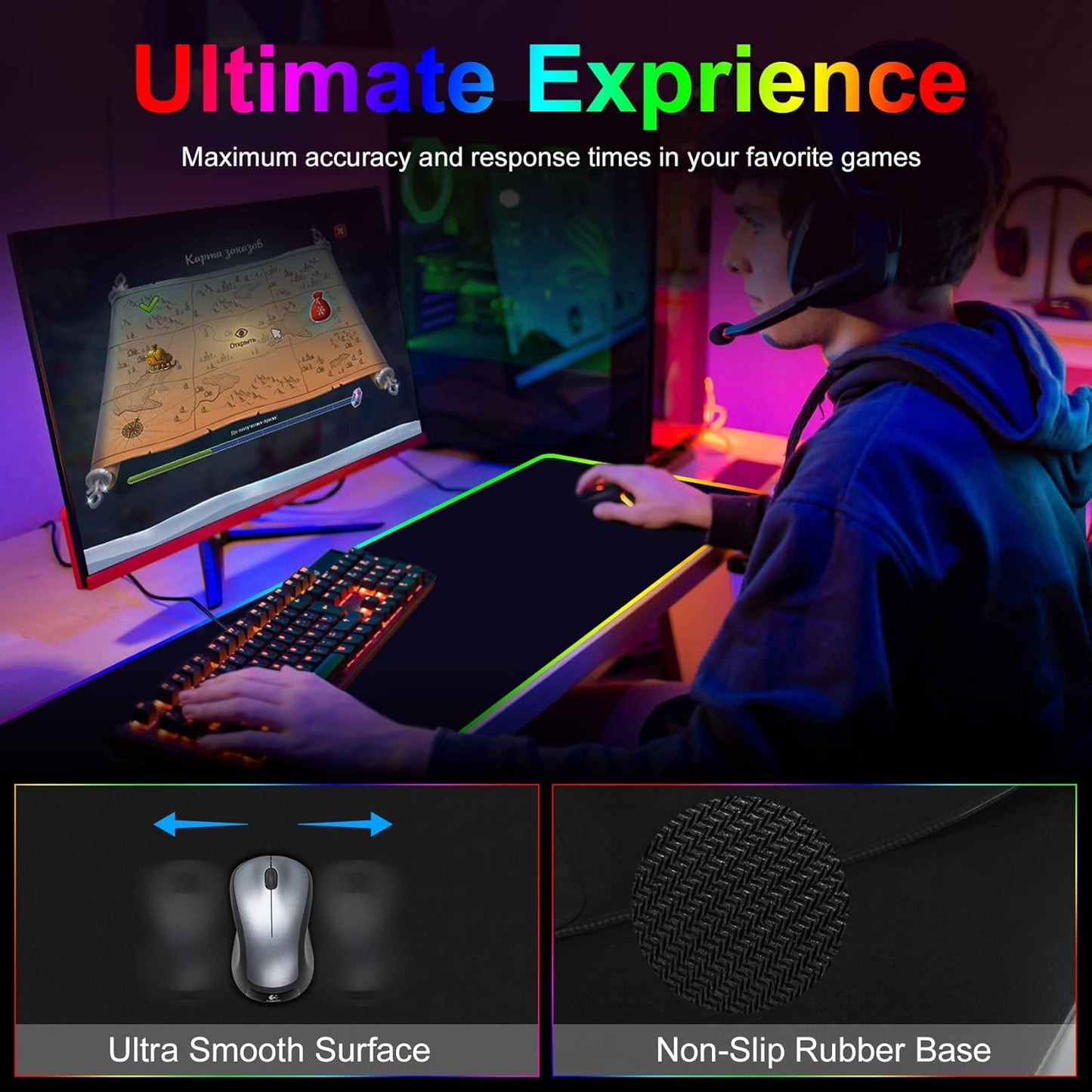 Wireless Charging RGB Gaming Mouse Pad