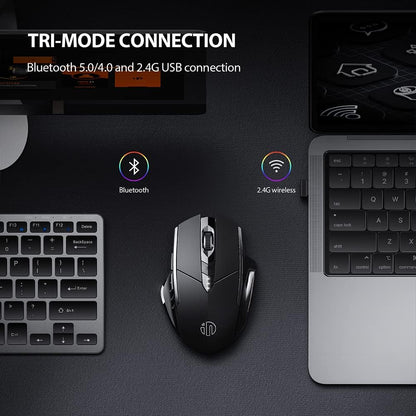 Rechargeable Multi-Device Wireless Bluetooth Mouse